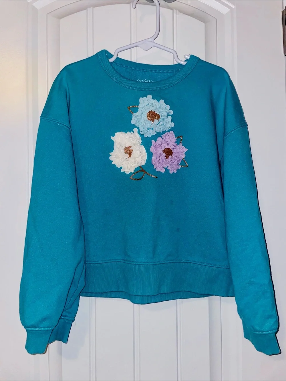 Girls Size 8 Fall Winter Top Bundle Cat & Jack Primary Floral Stripe